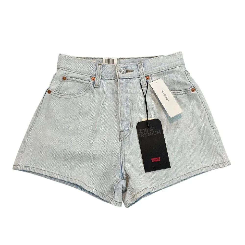 Levi's x Urban Outfitters Premium Denim Jean Shorts High Waisted Wide Leg Short - Picture 1 of 13